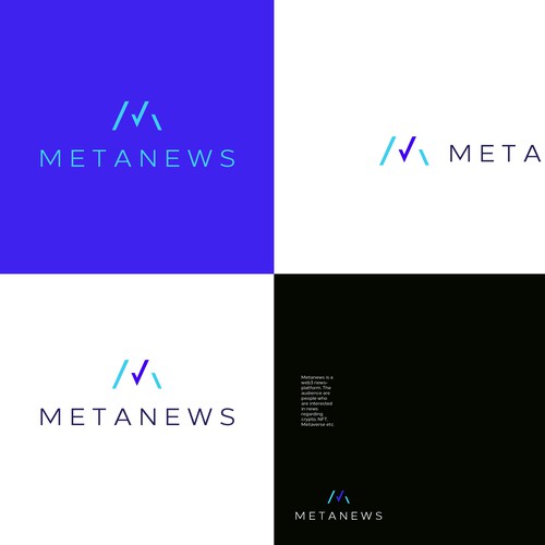 Design a logo for a web3 News platform called MetaNews Design by dellfi ©