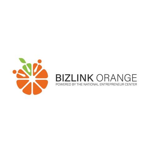 BizLink Orange Logo Design by mow.logo