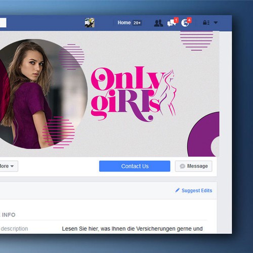 Logo & covers for models (erotic) rating website: OnlyGirls Design by Creative Citrus