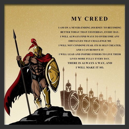 My Creed - Spartan Warrior Ontwerp door RENEGRAPIX