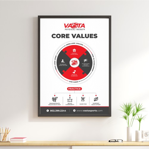 Company Values Poster / Graphic Design by Mahiofficial™