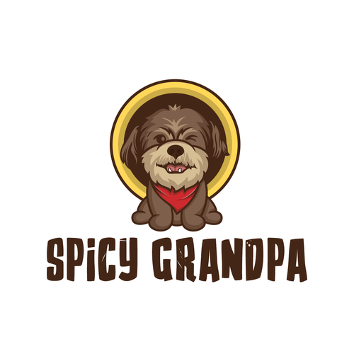 Design a logo with a senior dog named "Spicy Grandpa"!! Design by EMLanderz