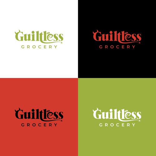 Simple Guiltless Grocery logo for healthy e-commerce store Design by saki-lapuff