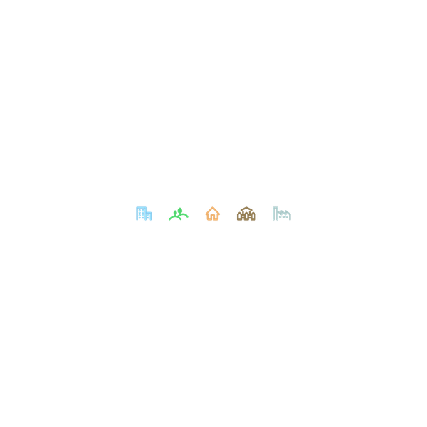Real estate types icons
