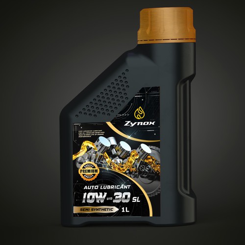 auto lubricant label design | strong , modern and powerful Design by Joe Ladislaus