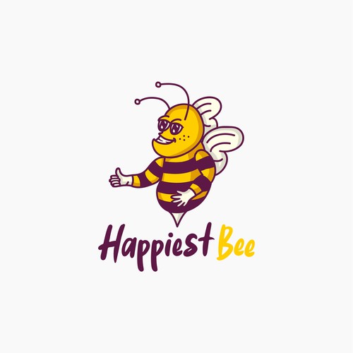 Design a cute, happy logo for Happiest Bee. Design réalisé par leggi