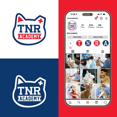 Calling all cat lovers! Design an online TNR (Trap-Neuter-Return) Academy logo and save cats! Design by Hochbaum