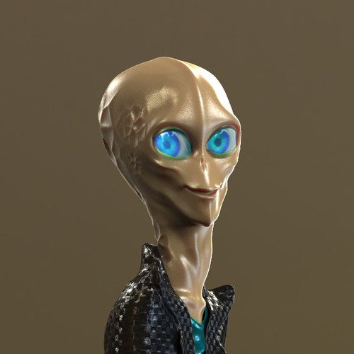 Alien main character design for a movie Design by dxbdesign