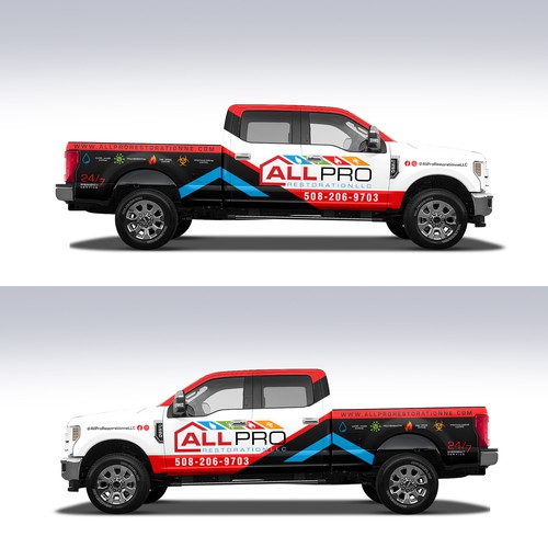 Design New vehicle Wrap for a Restoration truck por Duha™