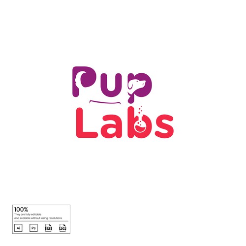 Pup Labs Logo Design Design by WebSky☁️