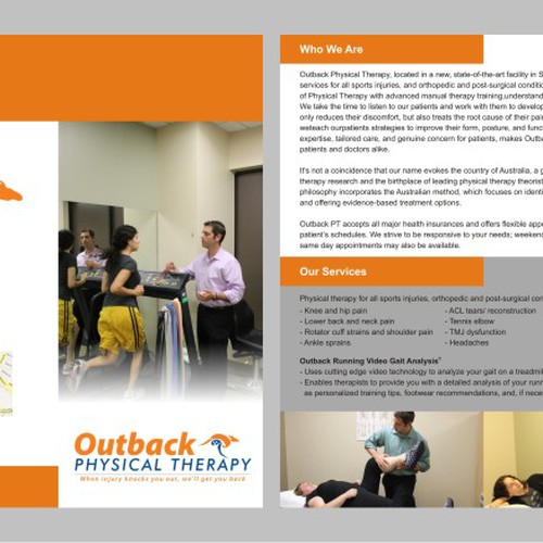 Design Help Outback Physical Therapy with a new brochure design di Barinix