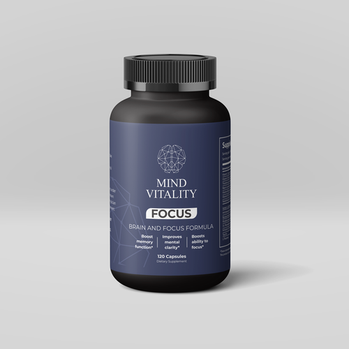 Bottle label design for Nootropics product Design by atensebling