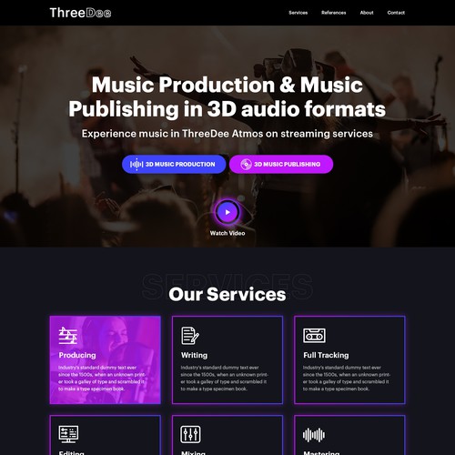 Design a website for a music production company... Design by AMPLE (Jasmin_A)