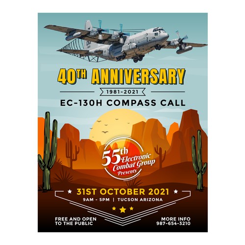 Air Force Flying Group 40th Anniversary Celebration Design by B88B