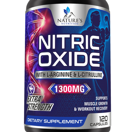 Nitric Oxide label design needed for Nature's Nutrition Réalisé par Aalamvision