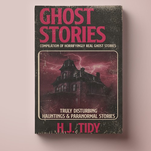 Retro style Ghost Stories eBook cover. Design by D-F-A