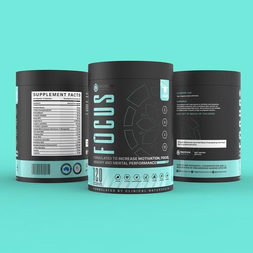 Label for a new supplement brand Réalisé par Muhiuddin99