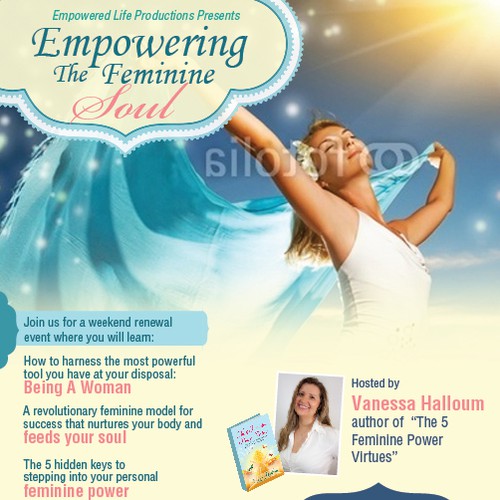 New postcard or flyer wanted for Empowering the Feminine Soul デザイン by Gisela Benitez