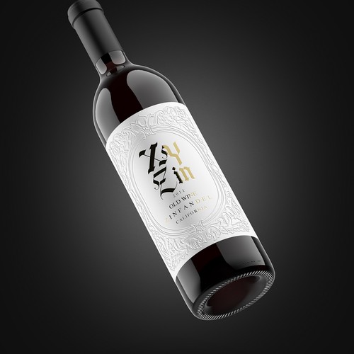 Shark1@さんのGothic Old Vine Zinfandel Wine Labelデザイン