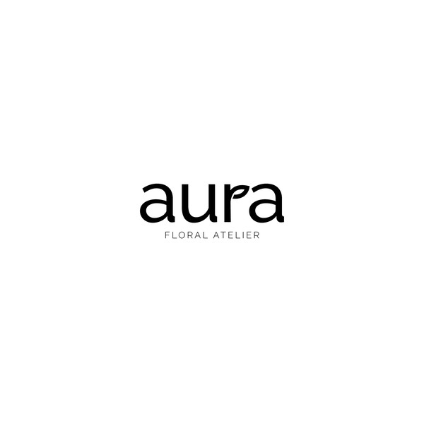 Aura floral atelier logo design