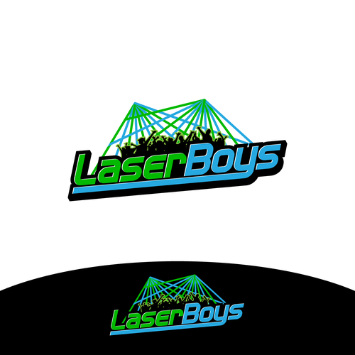 Upbeat logo design for laser-show hire/design company Design by Wuiing!