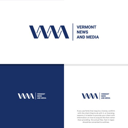 Design by PT. Sukses Makmur titled "Honest and hard hitting logo needed for Vermont based news and media group"