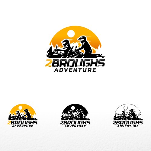 2Broughs Adventure Motorcycle Logo Design von srontovs