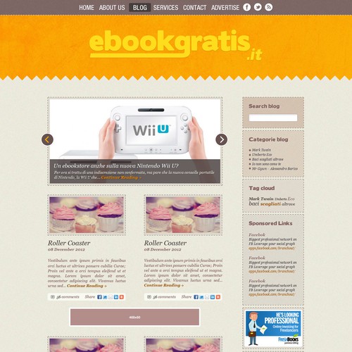 New design with improved usability for EbookGratis.It Design por stylenotmy