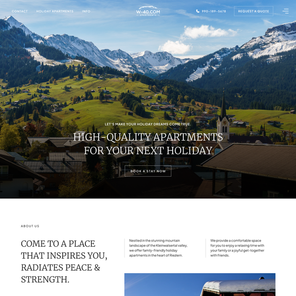 Design by Trix Designs titled "Modern apartment booking website design"