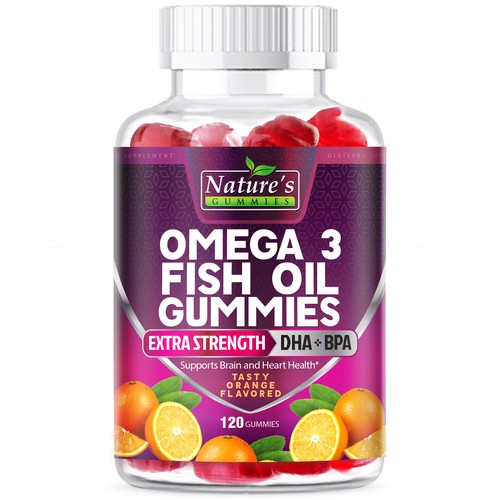 Diseño de Tasty Omega 3 Fish Oil Gummies Design needed for Nature's Gummies de agooshe