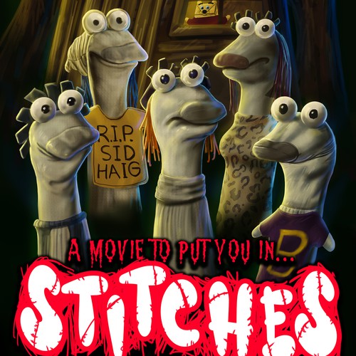 !!!DESIGN A SOCK-PUPPET HORROR/COMEDY MOVIE POSTER!!! Design by m(e_e)m