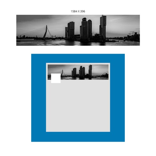 Linkedin Skyline Banner B&W Design by Abbe