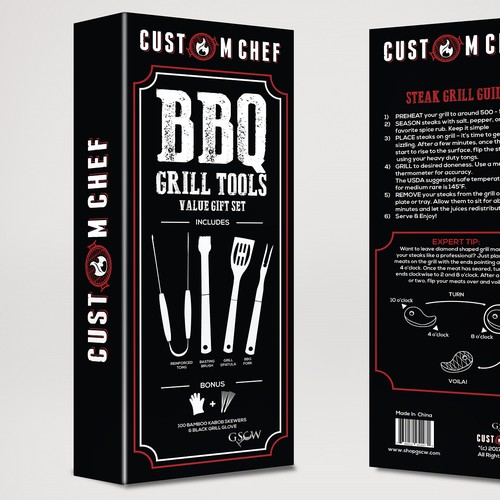 Custom BBQ Grill Tools Package - New Brand. Your help needed! Design réalisé par studio02