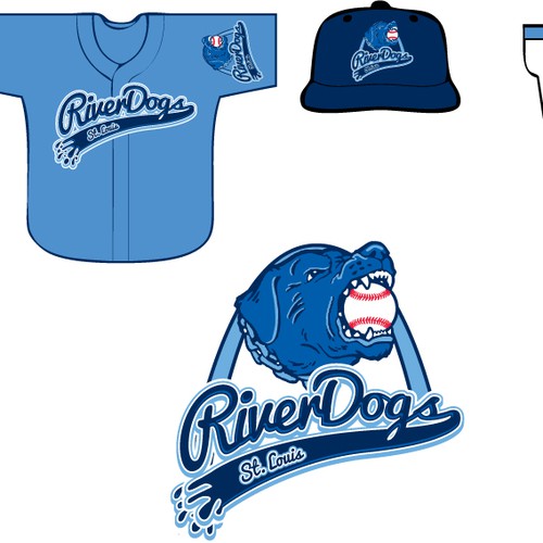 New "Riverdogs" logo for a kids baseball and soccer team / club Design by david e. hein