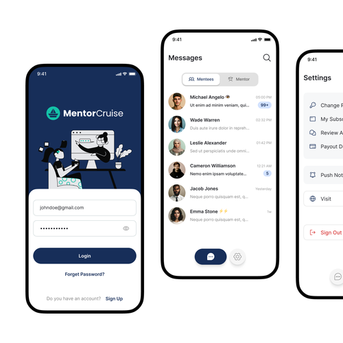 Redesign a mobile app for a career coaching startup Design by adinyanuar7