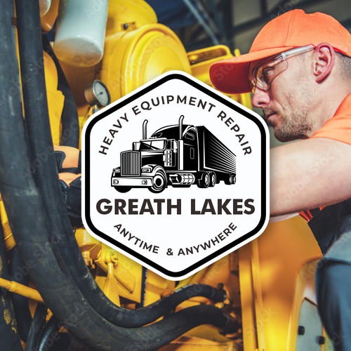 Creative design for heavy equipment repair in the state of Michigan Design by diviart