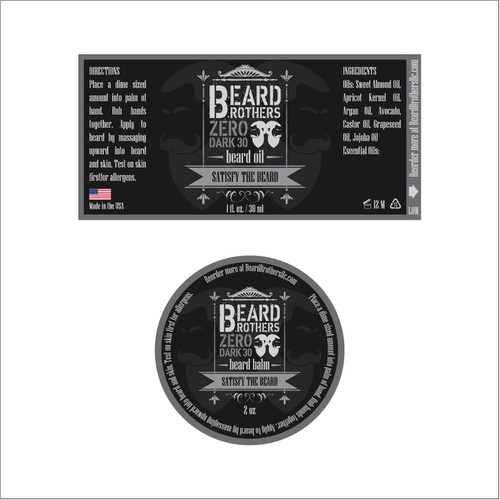 create a modern looking label for beard oil bottle product label contest