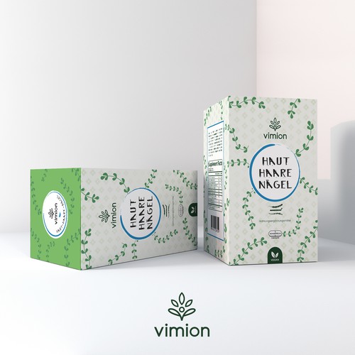 Packaging design for a German brand of high-quality food supplements Design by Francesca Macri