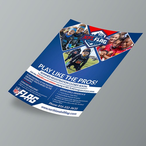 Exciting NFL FLAG Youth Football Flyer for Schools Réalisé par Xnine