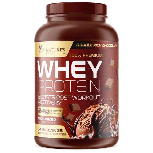 Tasty Whey Protein Chocolate Design Needed for Nature's Nutrition Design réalisé par UnderTheSea™