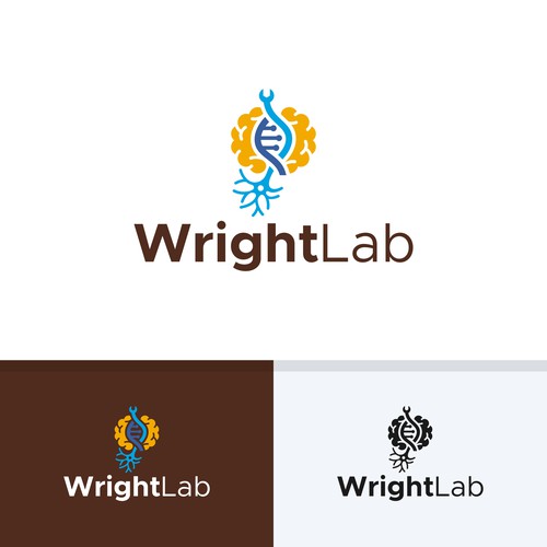 Design a logo for a research lab that uses genetics (DNA) and neuroscience to study the brain Design by OpheRocklab