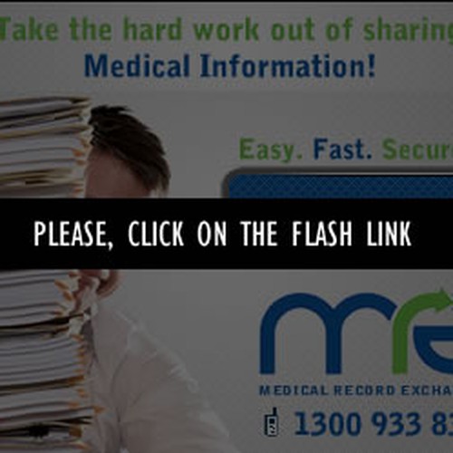 Create the next banner ad for Medical Record Exchange (mre) Réalisé par classtyle