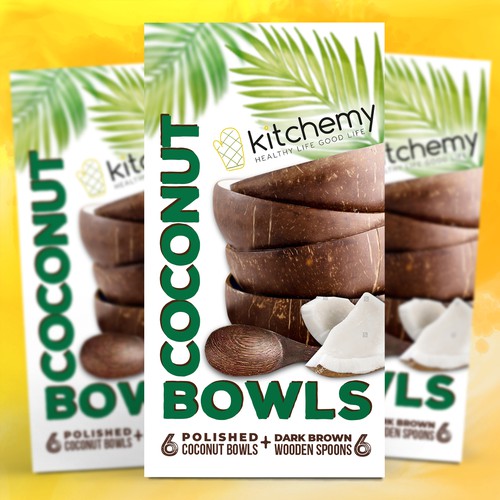 Coconut Bowls - Box Packaging Design Design by Aleina Design Studio