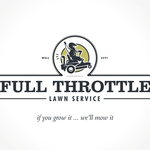 New logo wanted for Full Throttle Lawn Service Design por id-scribe