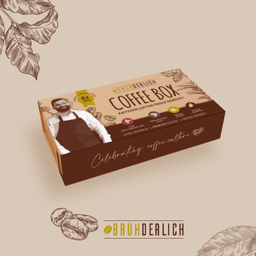 Packaging design for a premium coffee gift box Design by Anrally