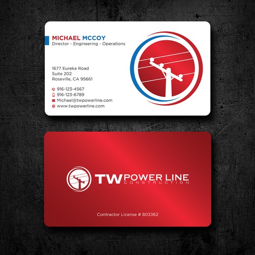 Business Card for a high voltage company Design by prosenjit_P