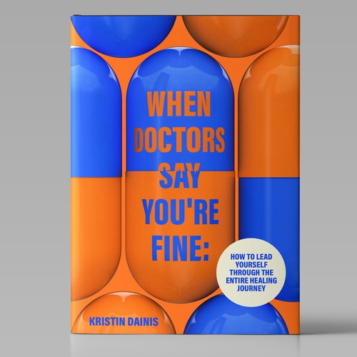 Design a bold book cover to help chronically undiagnosed patients find answers and heal. Design by anselmo.alef