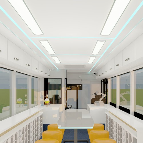 mobile scientific and technological bus (3d) Design by Gaeah