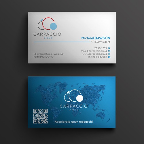 Give more muscle to research with graphic ID for CARPACCIO.cloud Design by kendhie