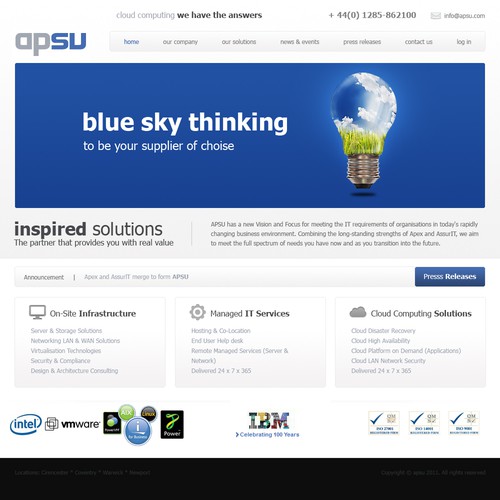 Apsu Managed Services Custom Wordpress Themes Contest 99designs